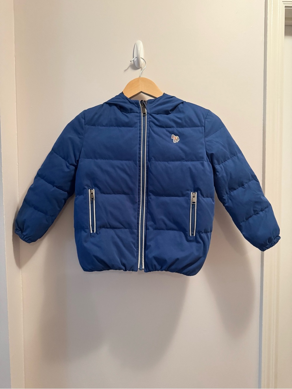 Paul Smith Junior Reversible Blue Camo Hooded Jacket 5T 5Y NWOT Kids Winter Coat